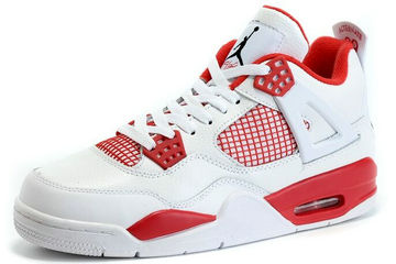 Jordan 4(IV) Air White Red Basketball shoes size 40-47