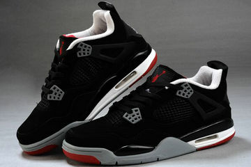 Jordan 4(IV) Black Grey Red Basketball shoes 1 size 41-47