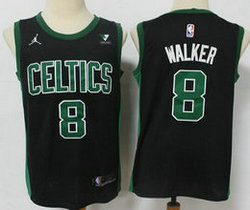 Jordan Boston Celtics #8 Kemba Walker Black 2020-21 Advertising patch Game Authentic Stitched NBA Jersey