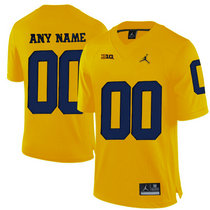 Jordan Brand Michigan Wolverines Customized College Yellow Limited Authentic Stitched NCAA Jersey
