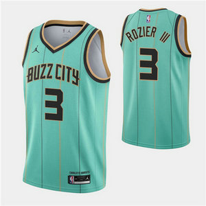 Jordan Charlotte Hornets #3 Terry Rozier III Green City Authentic Stitched NBA Jersey