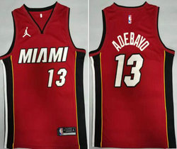 Jordan Miami Heat #13 Edrice Adebayo White Authentic Stitched NBA Jersey