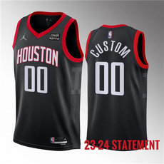 Jordon Houston Rockets Active Player Custom Black 2023 Statement Edition Stitched Basketball Jersey