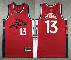 Jordon Los Angeles Clippers #13 Paul George 2024-25 Red Statement Edition Swingman Jersey