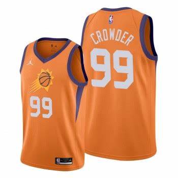 Jordon Phoenix Suns #99 Jae Crowder Orange NBA jersey