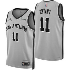 Jordon San Antonio Spurs #11 Carter Bryant Gray NBA jersey