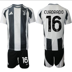 Juventus 2024-25 #16 CUADRADO home Soccer Club Jerseys