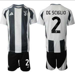 Juventus 2024-25 #2 DE SCIGLIO home Soccer Club Jerseys