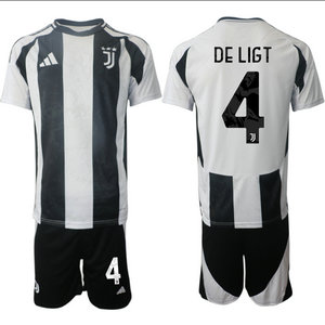 Juventus 2024-25 #4 DE LIGT home Soccer Club Jerseys