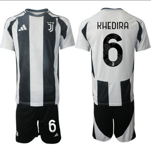 Juventus 2024-25 #6 KHEDIRA home Soccer Club Jerseys