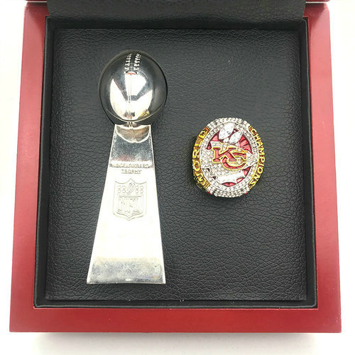 Kansas City Chiefs 2019 NFL one ring + one trophy set