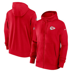 Kansas City Chiefs 2023 zipper Red Pullove Hoodie