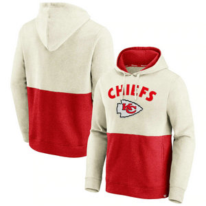 Kansas City Chiefs Fanatics Branded Throwback Arch Colorblock Pullover Hoodie