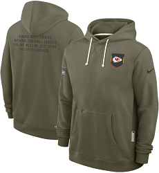 Kansas City Chiefs Olive 2025 Salute To Service Pullover Hoodie