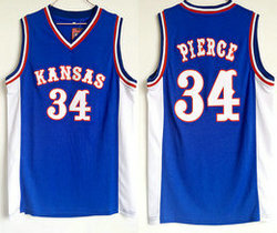 Kansas Jayhawks #34 Paul Pierce Blue Basketball Jersey
