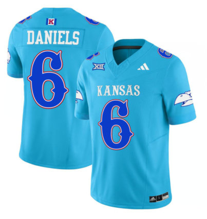 Kansas Jayhawks Blackhawk #6 DANIELS Blue jersey