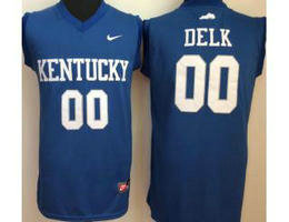 Kentucky Wildcats #00 Tony Delk Blue College Basketball jersey