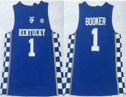Kentucky Wildcats #1 Devin Booker Blue College Basketball jersey