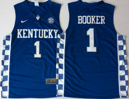 Kentucky Wildcats #1 Devin Booker Blue Nike College Basketball jersey