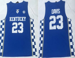 Kentucky Wildcats #23 Anthony Davis Blue College Basketball jersey