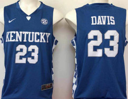 Kentucky Wildcats #23 Anthony Davis Blue College Basketball jerseys
