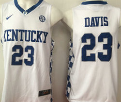 Kentucky Wildcats #23 Anthony Davis White College Basketball jerseys