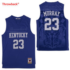 Kentucky Wildcats #23 Jamal Murray Blue Throwback Authentic Sitched Basketball jersey