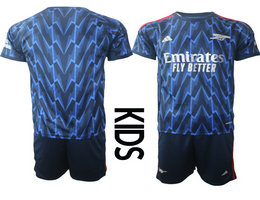 Kids 2025-26 Arsenal Blank Away Soccer Club Jerseys