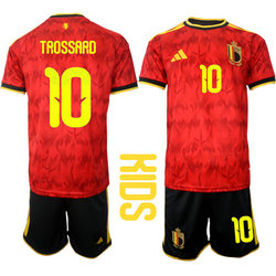 Kids Belgium #10 Trossard Home 2026 World Cup Soccer jersey