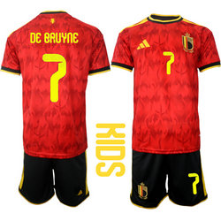 Kids Colombia #7 DeBauyne Home 2026 World Cup Soccer jersey