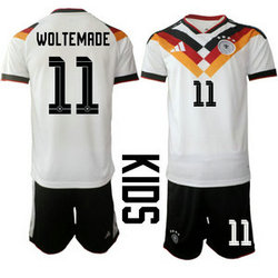 Kids Germany #11 Woltemade Home 2026 World Cup Soccer jersey