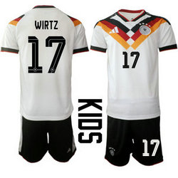 Kids Germany #17 Wirtz Home 2026 World Cup Soccer jersey