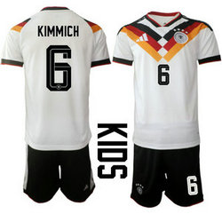 Kids Germany #6 Kimmich Home 2026 World Cup Soccer jersey
