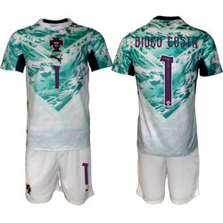 Kids Portugal #1 Diogo Costa Away 2026 World Cup Soccer jersey