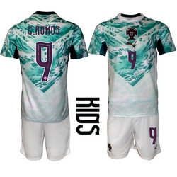 Kids Portugal #9 G.Romos Away 2026 World Cup Soccer jersey