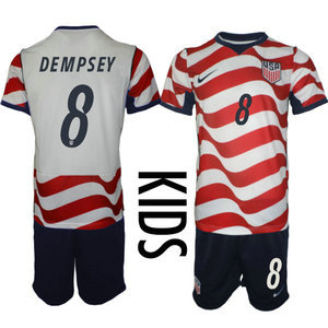 Kids United States #8 Dempsey Home 2026 World Cup Soccer jersey
