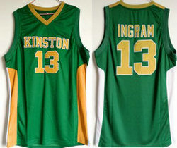 Kinston High School #13 Brandon Ingram Green Basketball Jersey