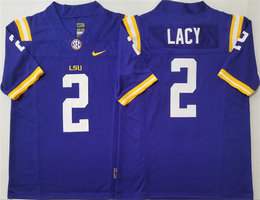 LSU Tigers #2 Kyren Lacy Nike Purple F.U.S.E. Stitched Football Jersey