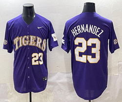 LSU Tigers #32 Kade Anderson Purple Baseball jersey