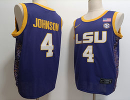 LSU Tigers #4 Flau'jae Johnson Purple NCAA Jersey
