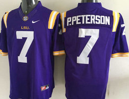 LSU Tigers #7 Patrick Peterson Purple Stitched NCAA Jersey
