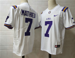 LSU Tigers #7 Tryann Mathieu Whitle Vapor Untouchable College Football Jersey