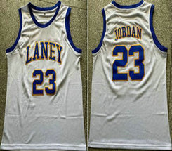 Laney high school #23 Michael Jordan White High school jersey