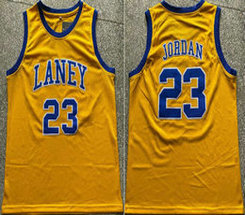 Laney high school #23 Michael Jordan Yellow High school jersey