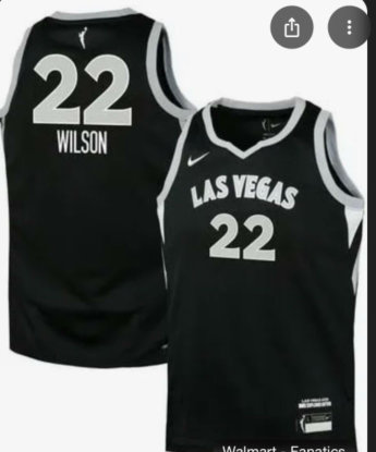 Las Vegas Aces #22 Aja Wilson Black 2024 Explorer Jersey