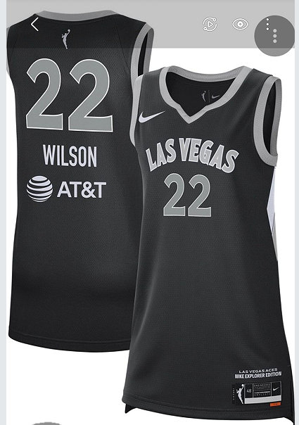 Las Vegas Aces #22 Aja Wilson Black 2024 Explorer Jersey