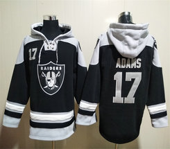 Las Vegas Raiders #17 Davante Adams Black NFL Stitched Hoodies