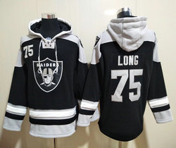 Las Vegas Raiders #75 Howie Long Black NFL Stitched Pullover Hoodie