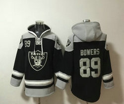 Las Vegas Raiders #89 Brock Bowers Black NFL Stitched Pullover Hoodie