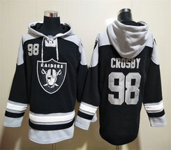 Las Vegas Raiders #98 Maxx Crosby Black NFL Stitched Hoodies